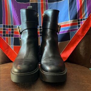 Coach Black Leather Ankle Booties